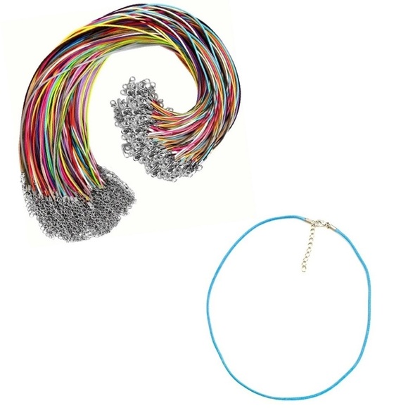 🔴 5 for $10 ONE Sky Blue Hemp Rope Necklace for Jewelry Making - Picture 1 of 6
